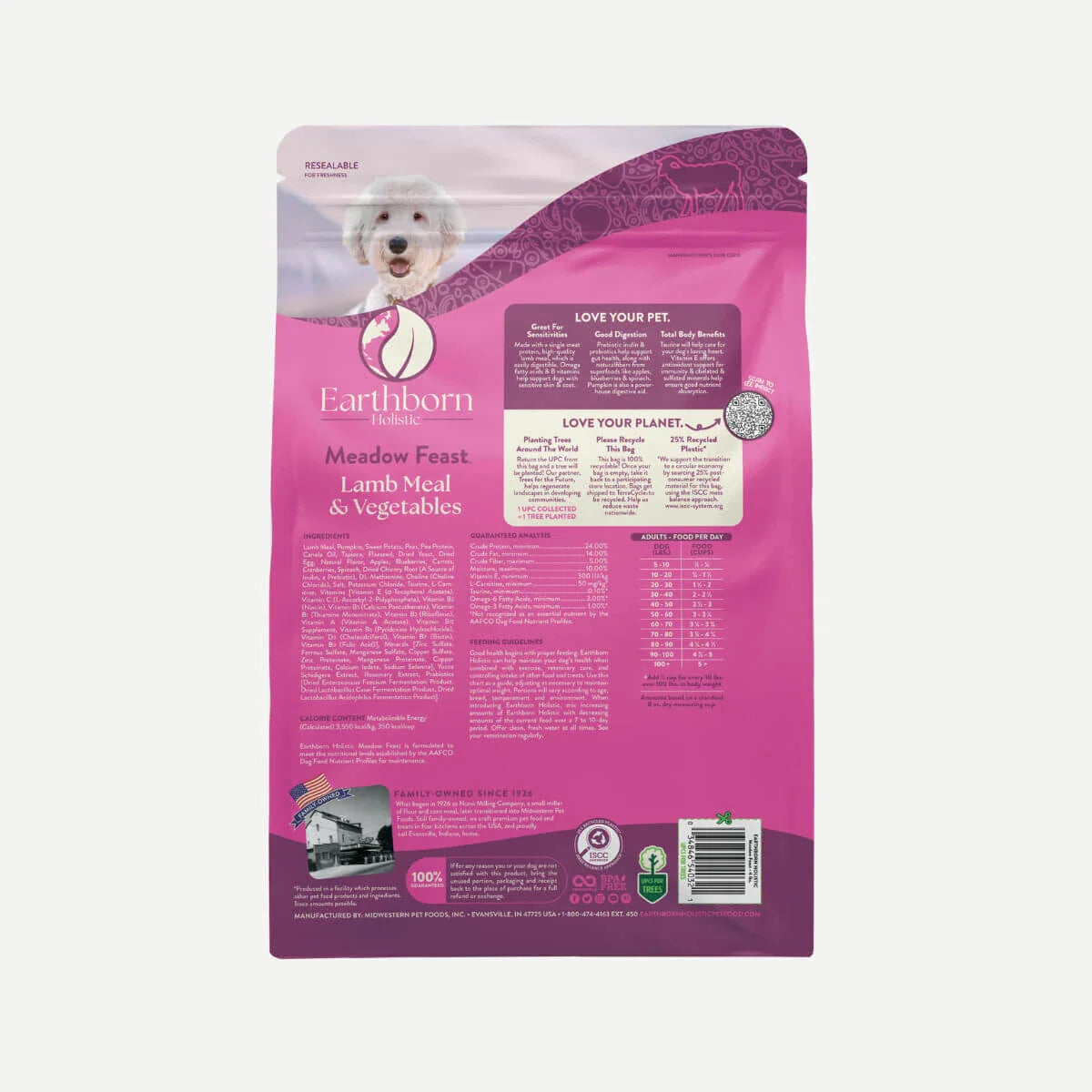 Meadow Feast Grain-Free Lamb Meal Dog Food for Sensitive Stomachs