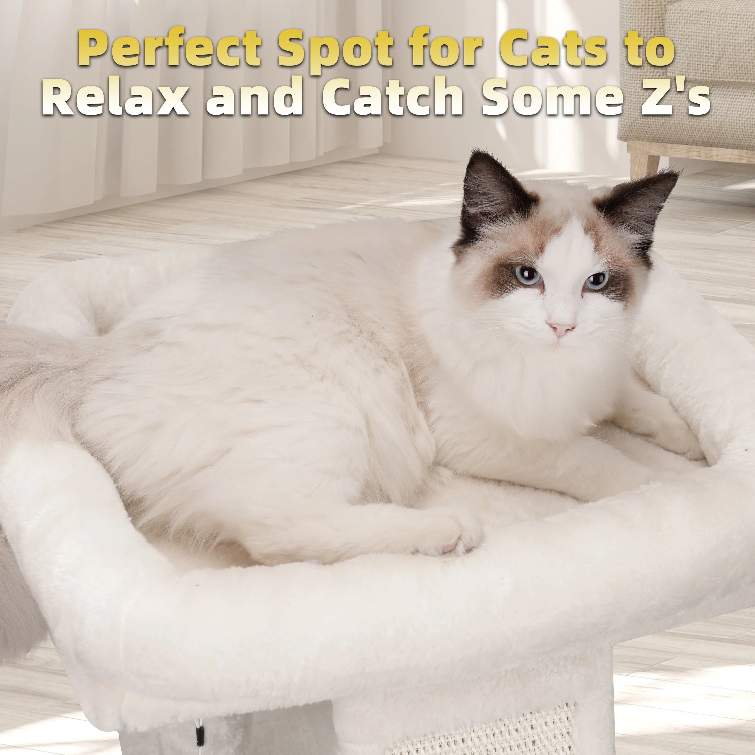 17.7" Cat Tree with Scratching Pad and Play Balls, Gray