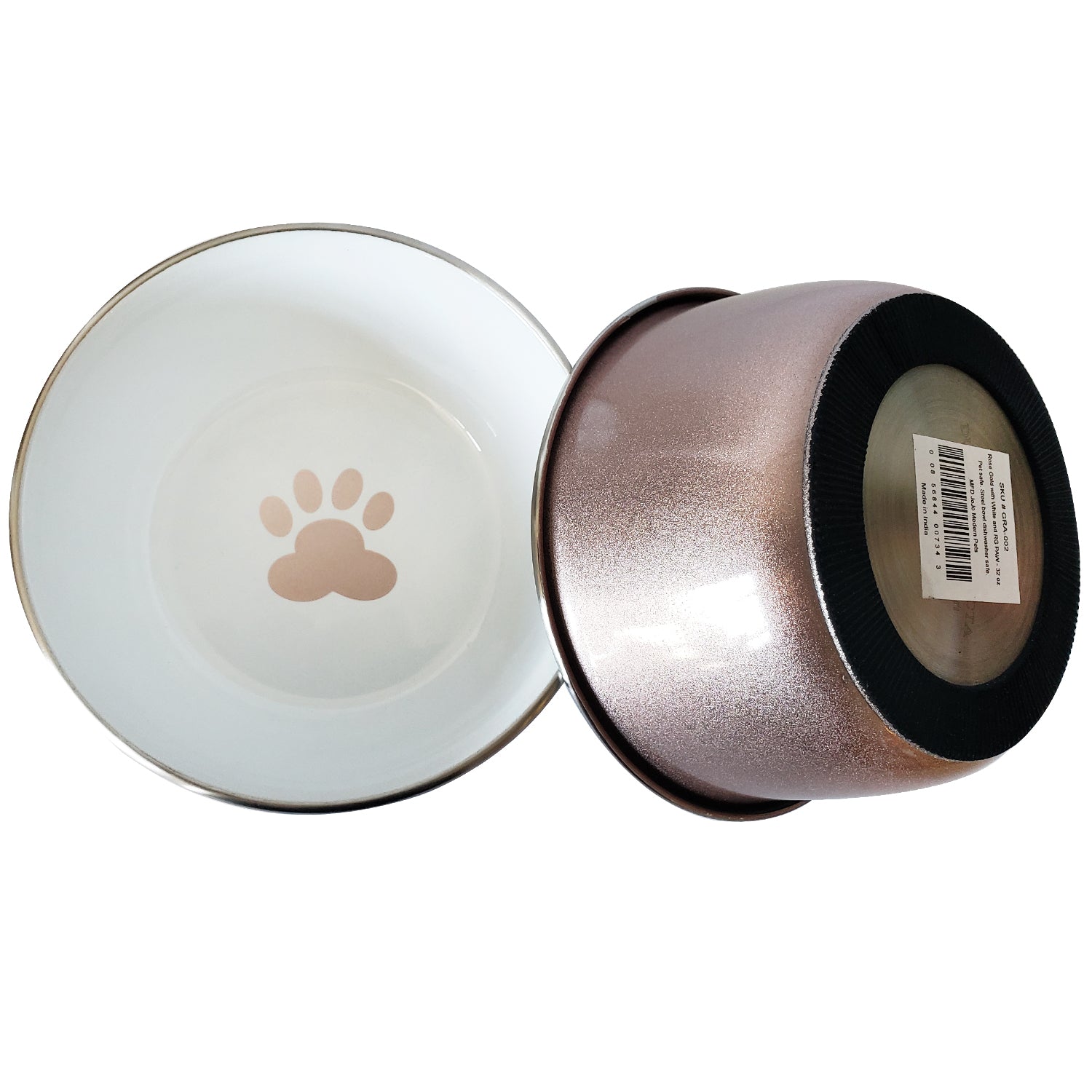 Deep Dog Bowl – Rose Gold Stainless Steel