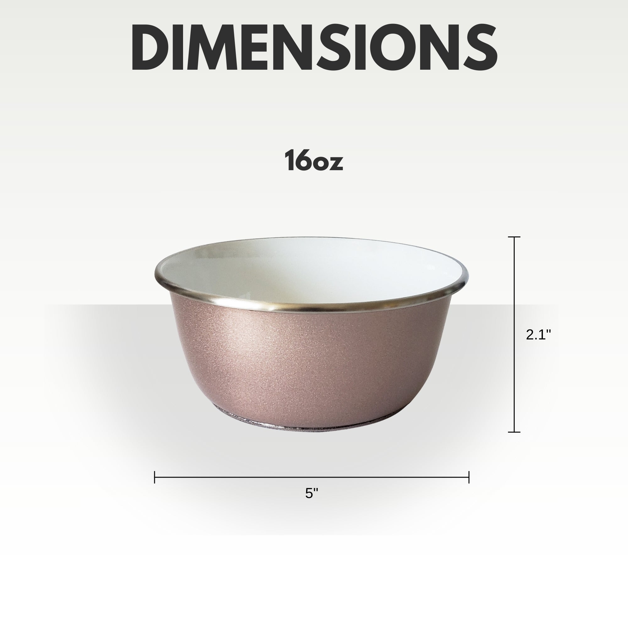 Deep Dog Bowl – Rose Gold Stainless Steel