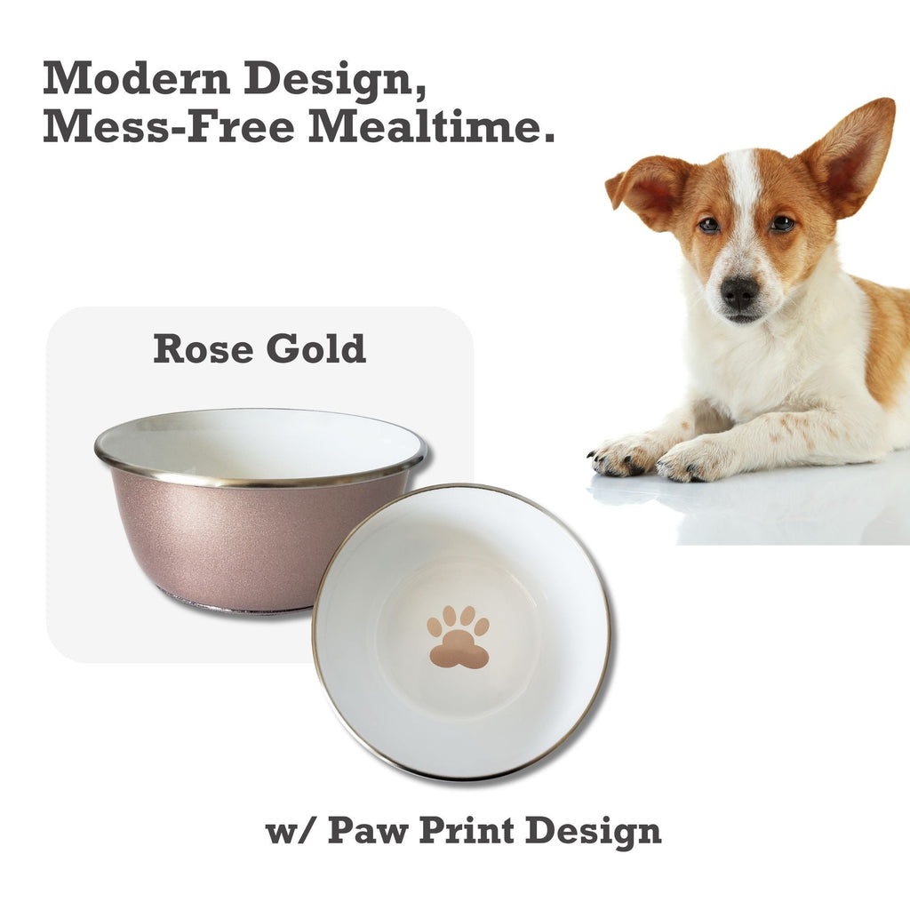 Deep Dog Bowl – Rose Gold Stainless Steel