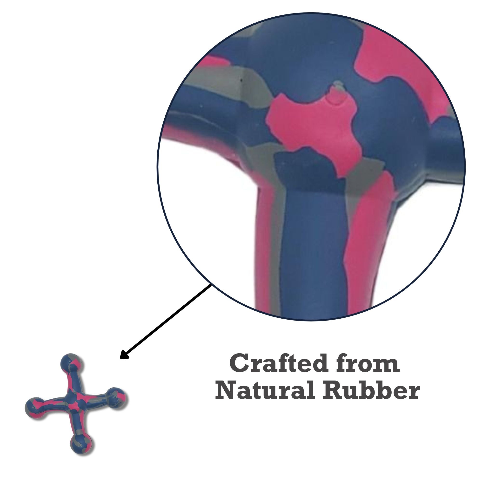 Natural Rubber Jack Dog Toy