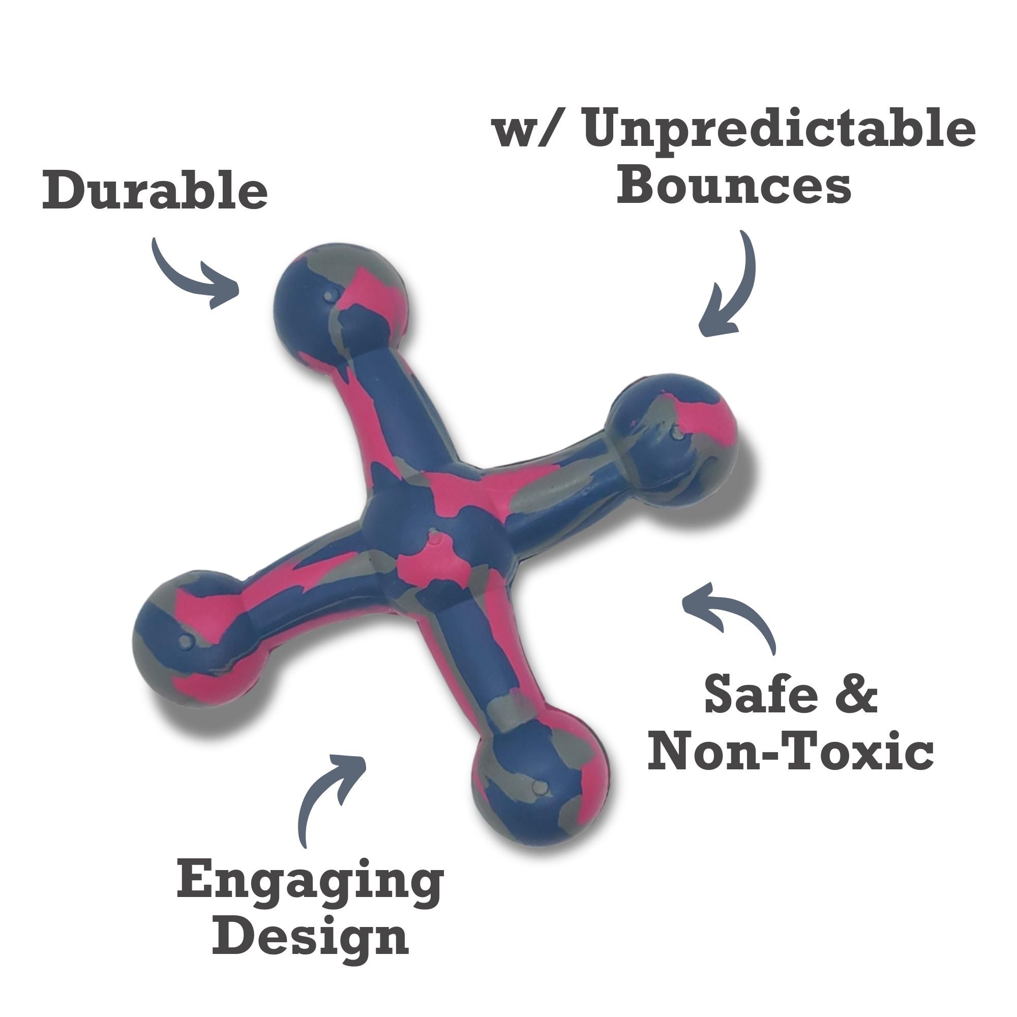 Natural Rubber Jack Dog Toy