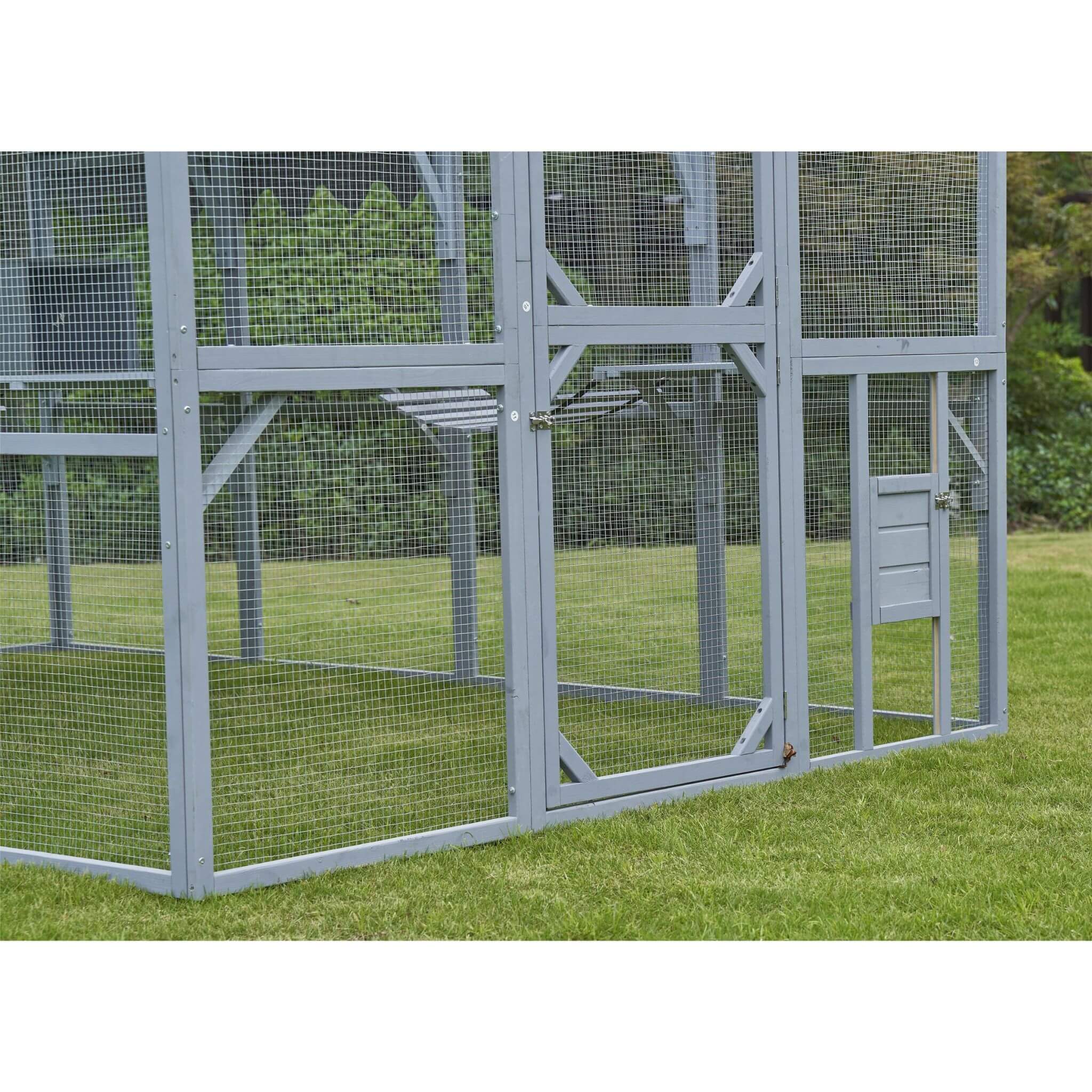 Extra Large Outdoor Cat Playpen House with Bridges and Sleeping Houses
