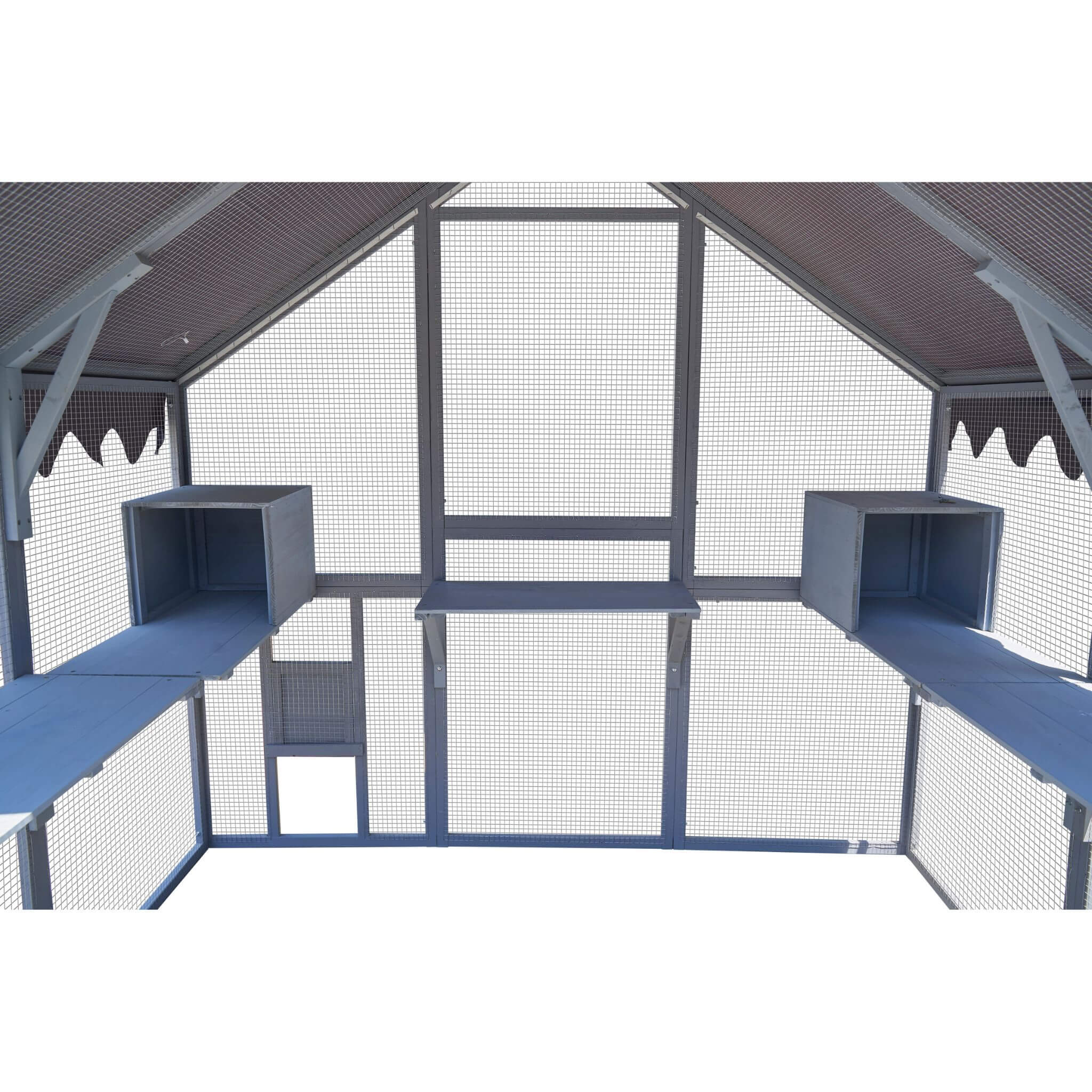 Extra Large Outdoor Cat Playpen House with Bridges and Sleeping Houses