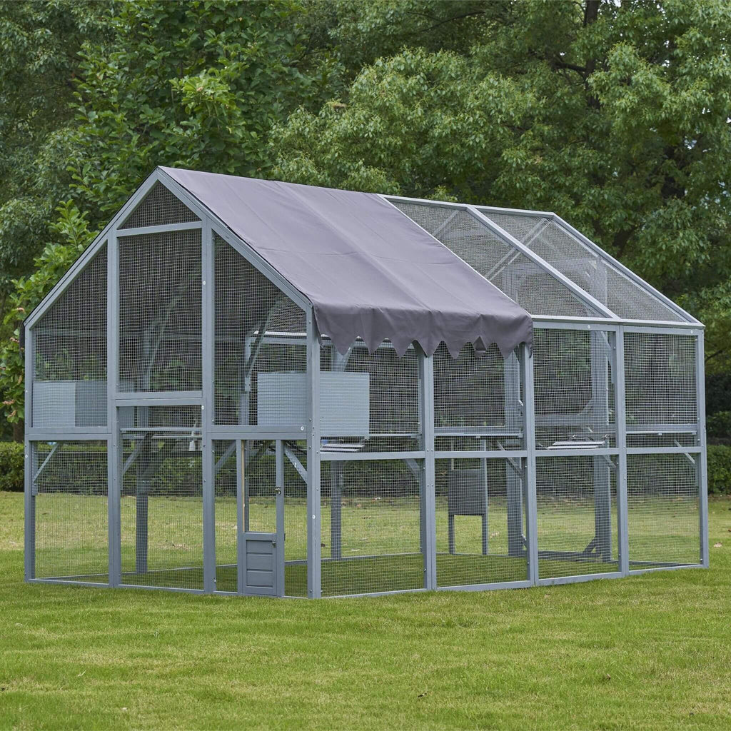 Extra Large Outdoor Cat Playpen House with Bridges and Sleeping Houses