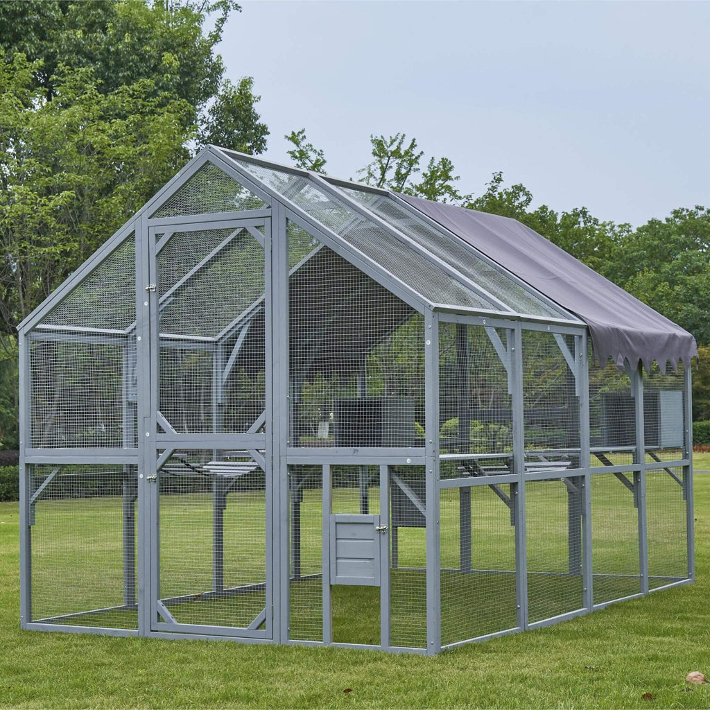 Extra Large Outdoor Cat Playpen House with Bridges and Sleeping Houses