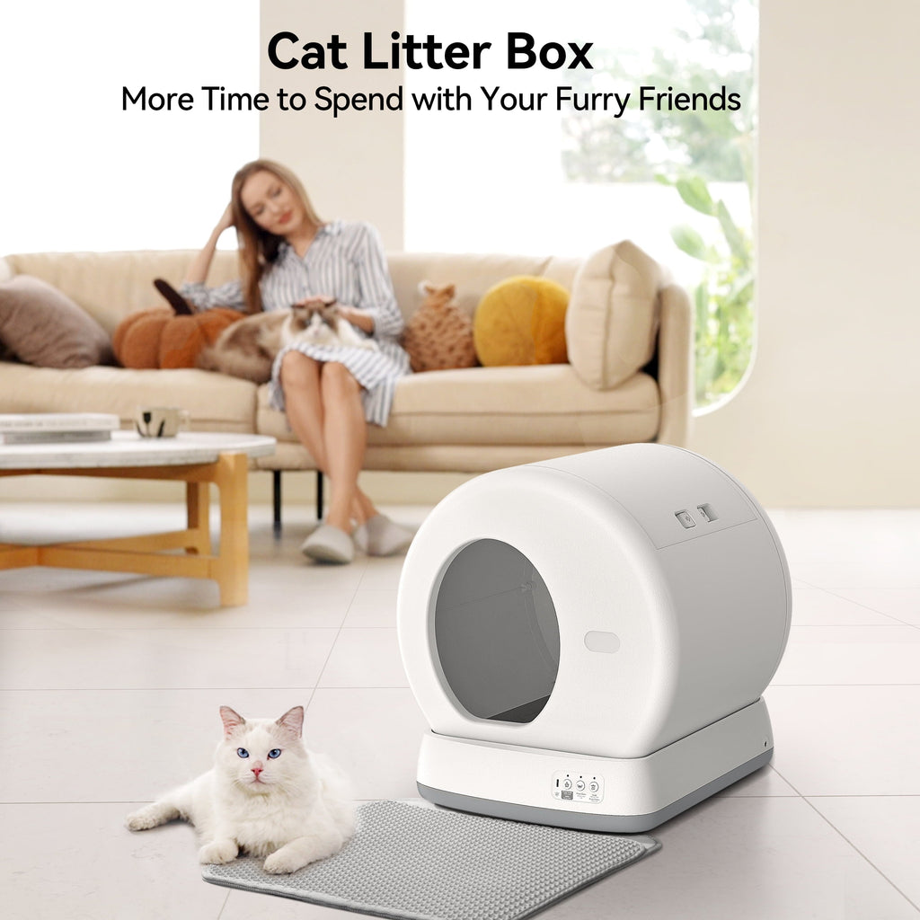 Smart Automatic Self-Cleaning Cat Litter Box with App Control