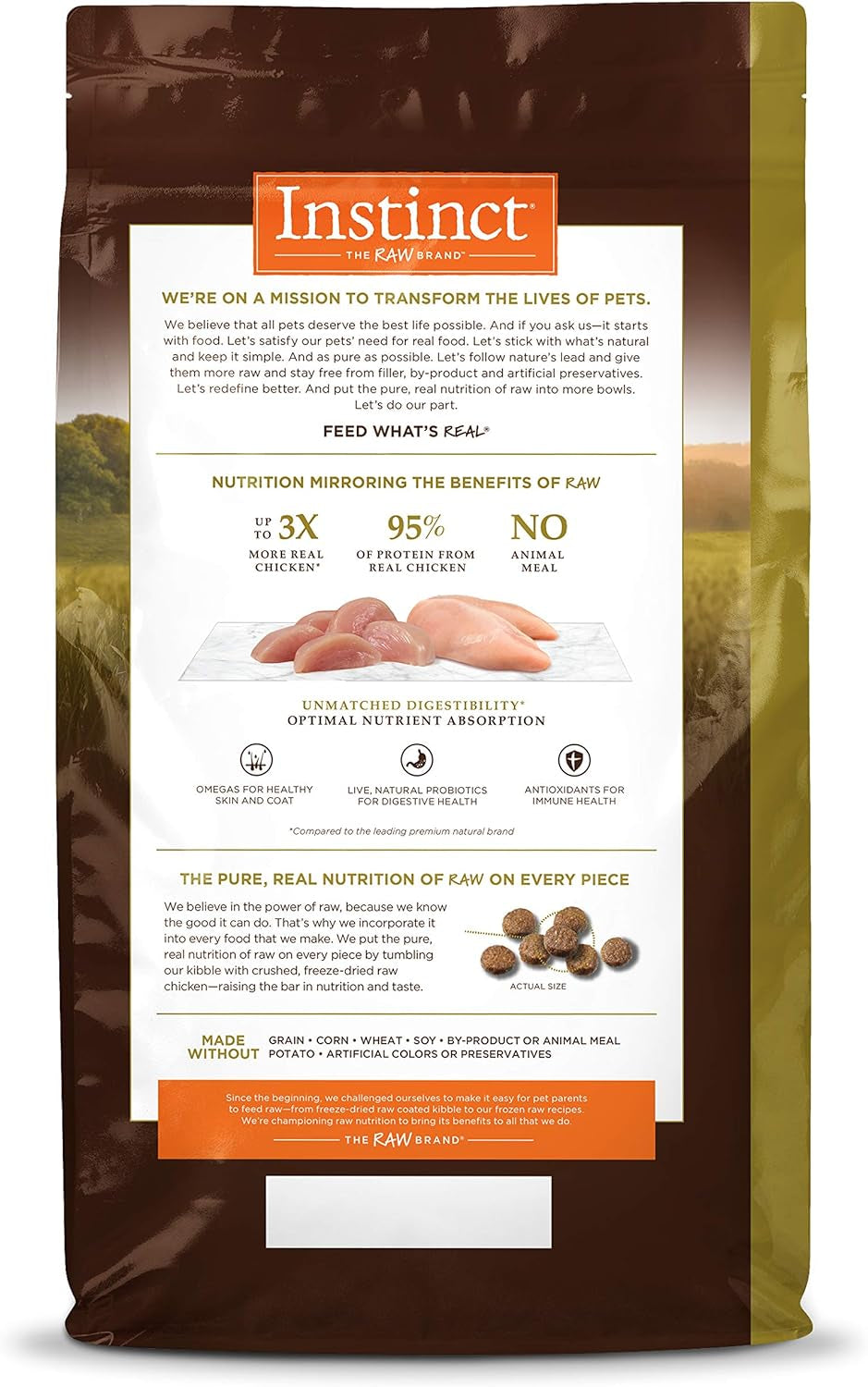 Grain-Free Dry Cat Food with Cage-Free Chicken, Raw-Coated Kibble