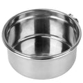 Hanging Stainless Steel Dog Bowl with Clamp Holder