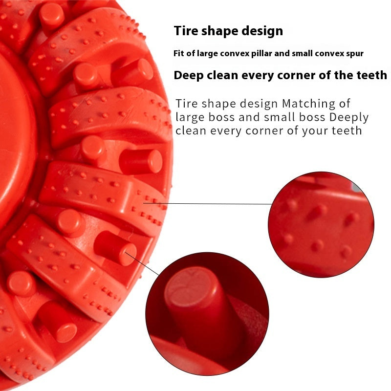 Durable TPR Dog Toy, 14 x 5 cm – Black or Red