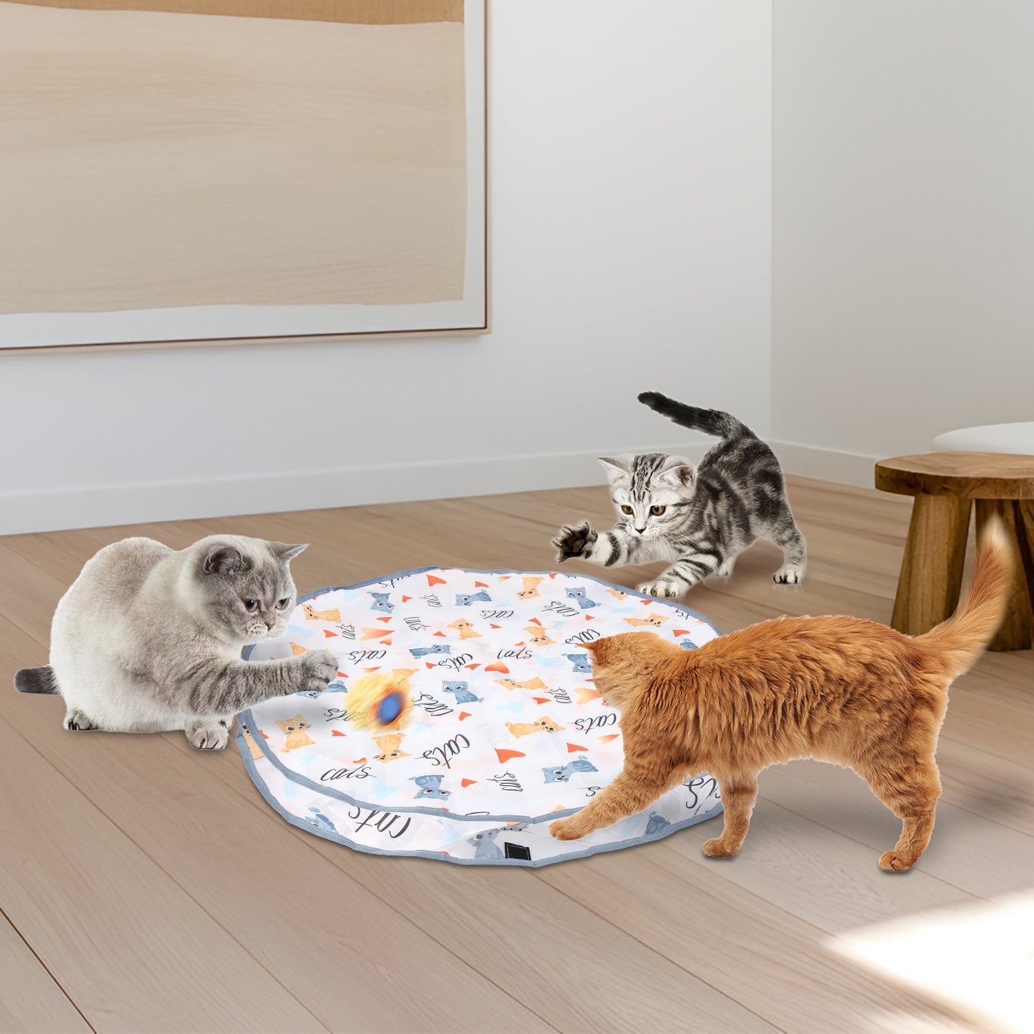 Interactive Rolling Ball Cat Toy with Rechargeable Battery