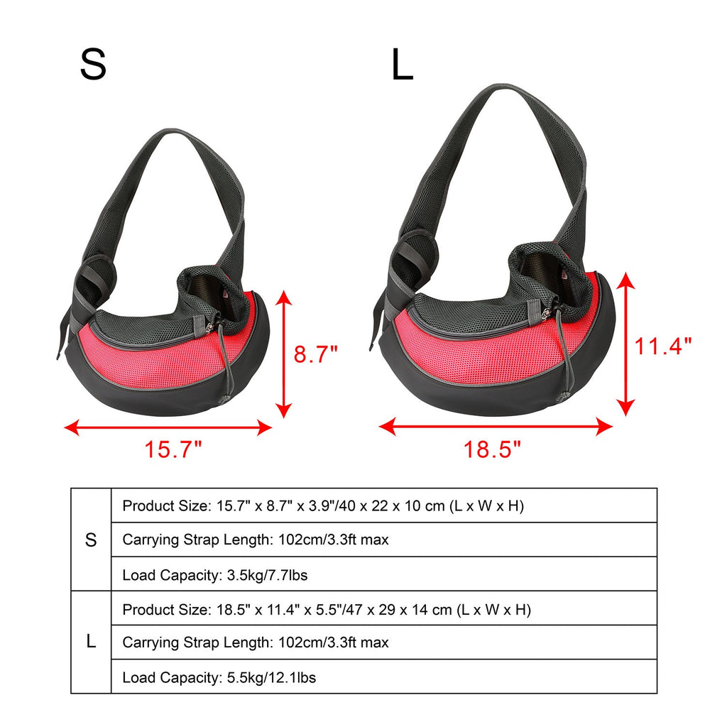 Hands-Free Pet Carrier Sling Bag for Small Dogs and Cats