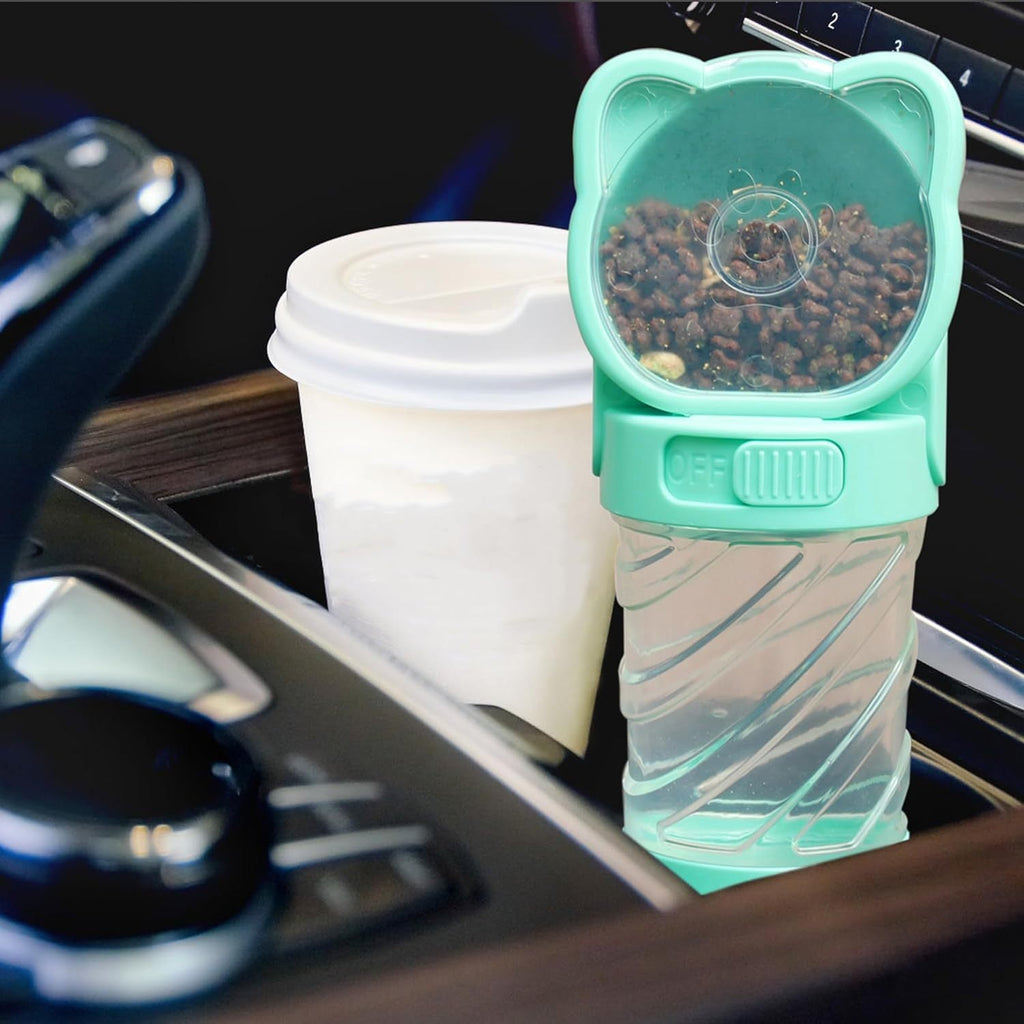 3-in-1 Portable Pet Water Bottle with Food Container and Waste Bag Holder