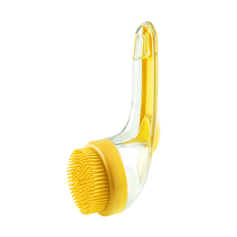 Dog Bath Brush with Built-In Shampoo Dispenser and Soft Bristles