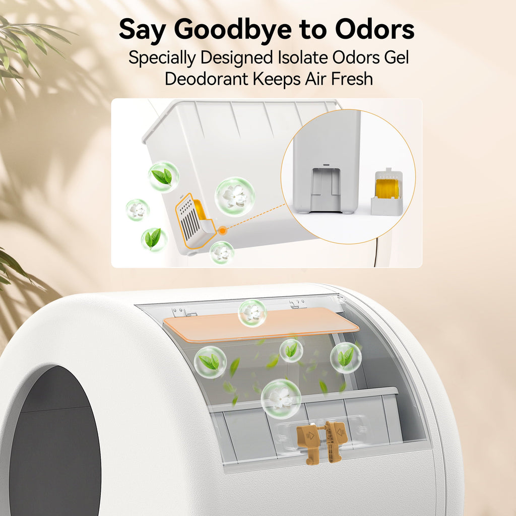 Smart Automatic Self-Cleaning Cat Litter Box with App Control