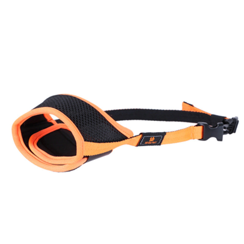 Breathable Mesh & Canvas Dog Muzzle, Adjustable Fit, XS–XXL