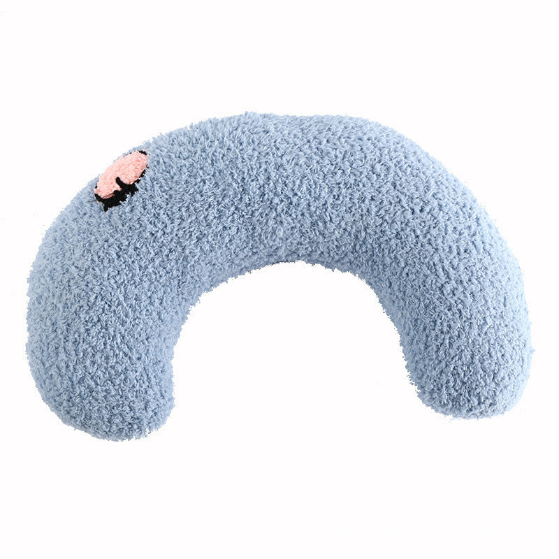 Plush Half-Donut Pet Bed for Cats and Small Dogs, 27 x 17 cm