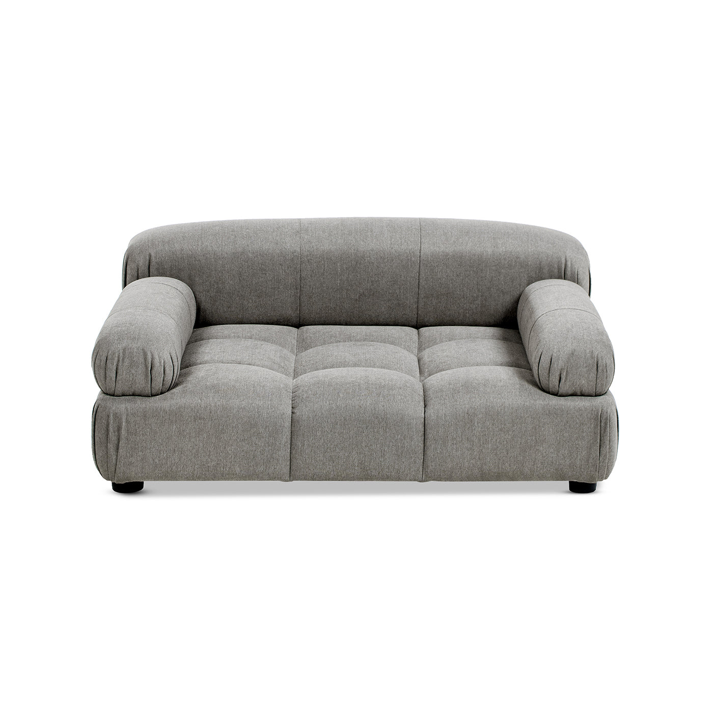 Velvet Pet Sofa with Bolstered Arms, Gray, Small to Medium Dogs