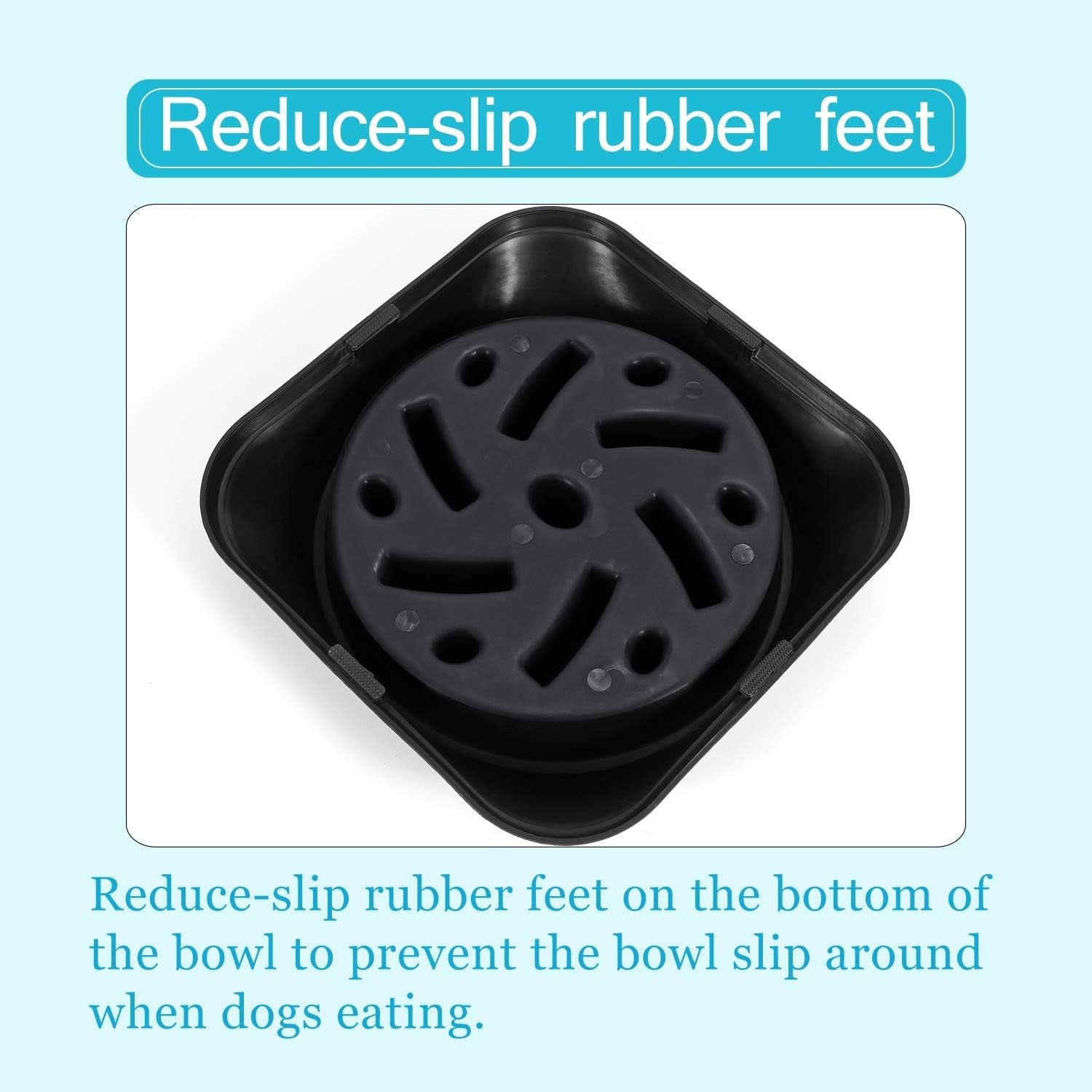 Dog Slow Feeder Bowl with Non-Slip Base, Dishwasher Safe