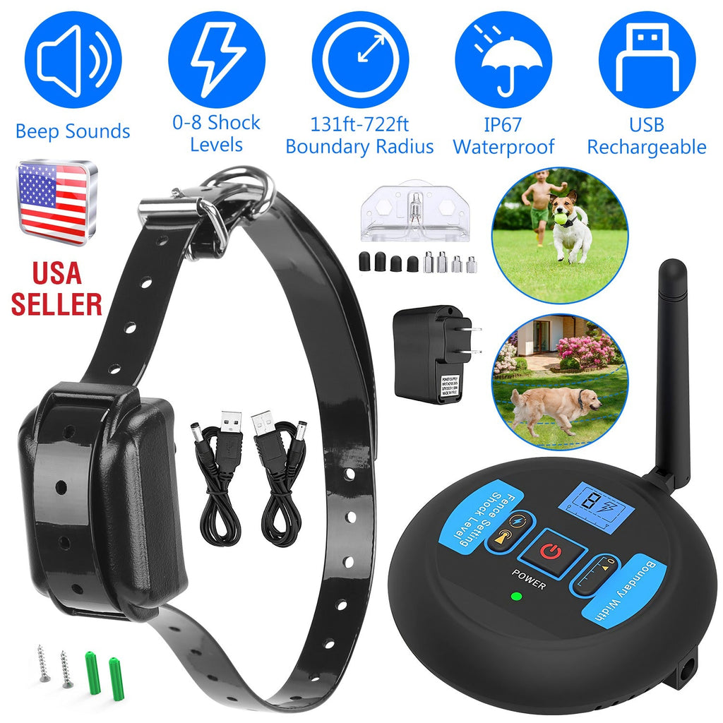 Wireless Electric Dog Fence with Adjustable Collar