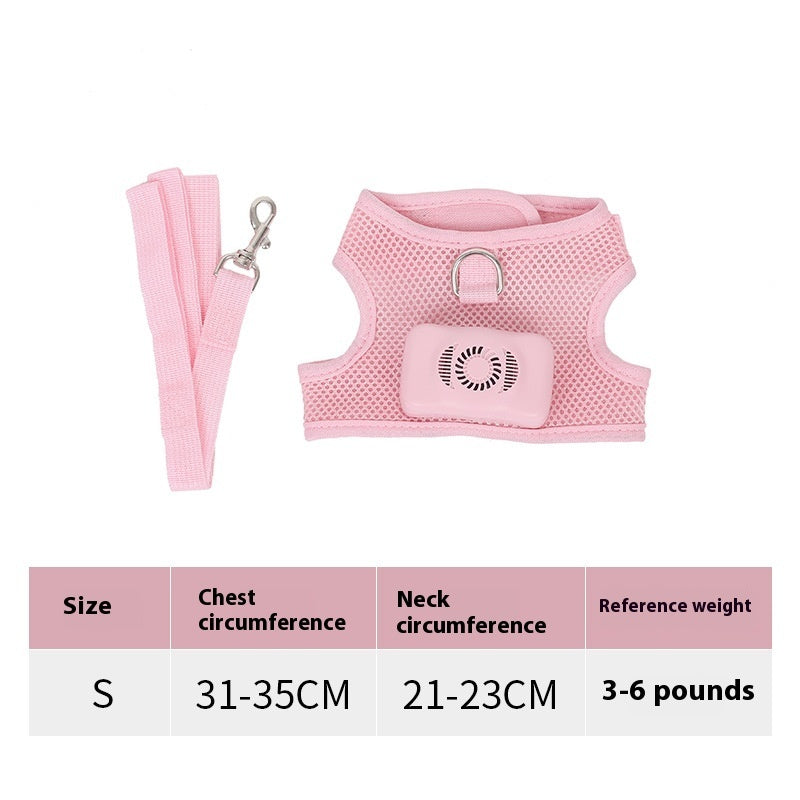 Wearable Pet Air Conditioner Harness for Small Dogs & Cats