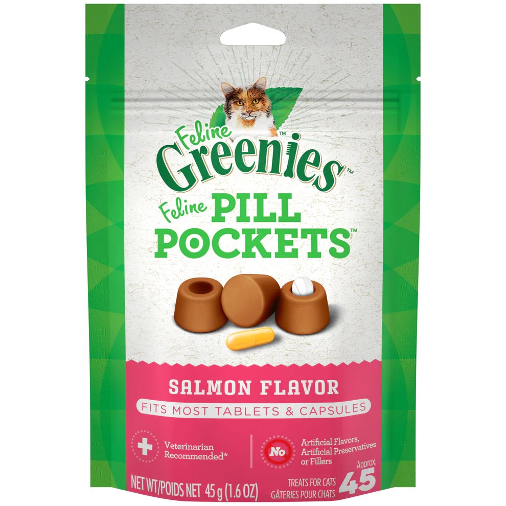 FELINE GREENIES Pill Pockets Cat Treats, Catnip Flavor