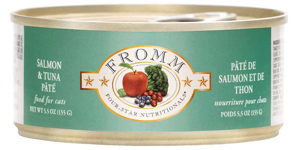 Minced Salmon & Tuna Cat Food in Fish Broth
