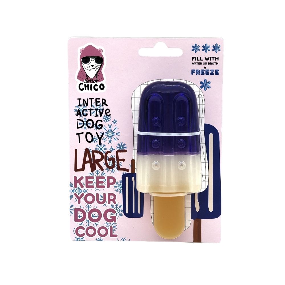 Popsicle-Shaped Freezable Dog Toy, Thermoplastic Rubber