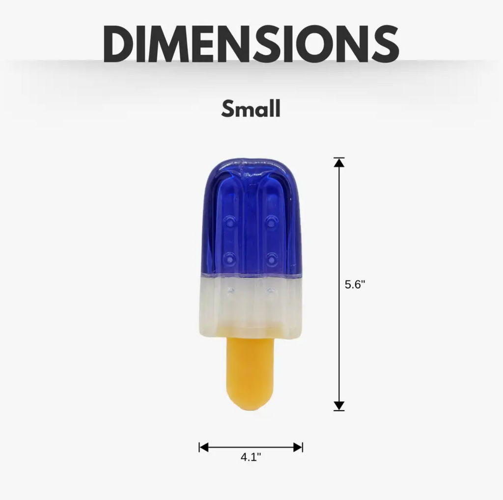 Popsicle-Shaped Freezable Dog Toy, Thermoplastic Rubber