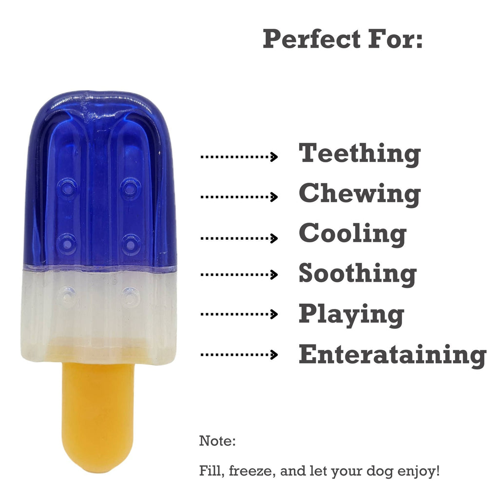 Popsicle-Shaped Freezable Dog Toy, Thermoplastic Rubber