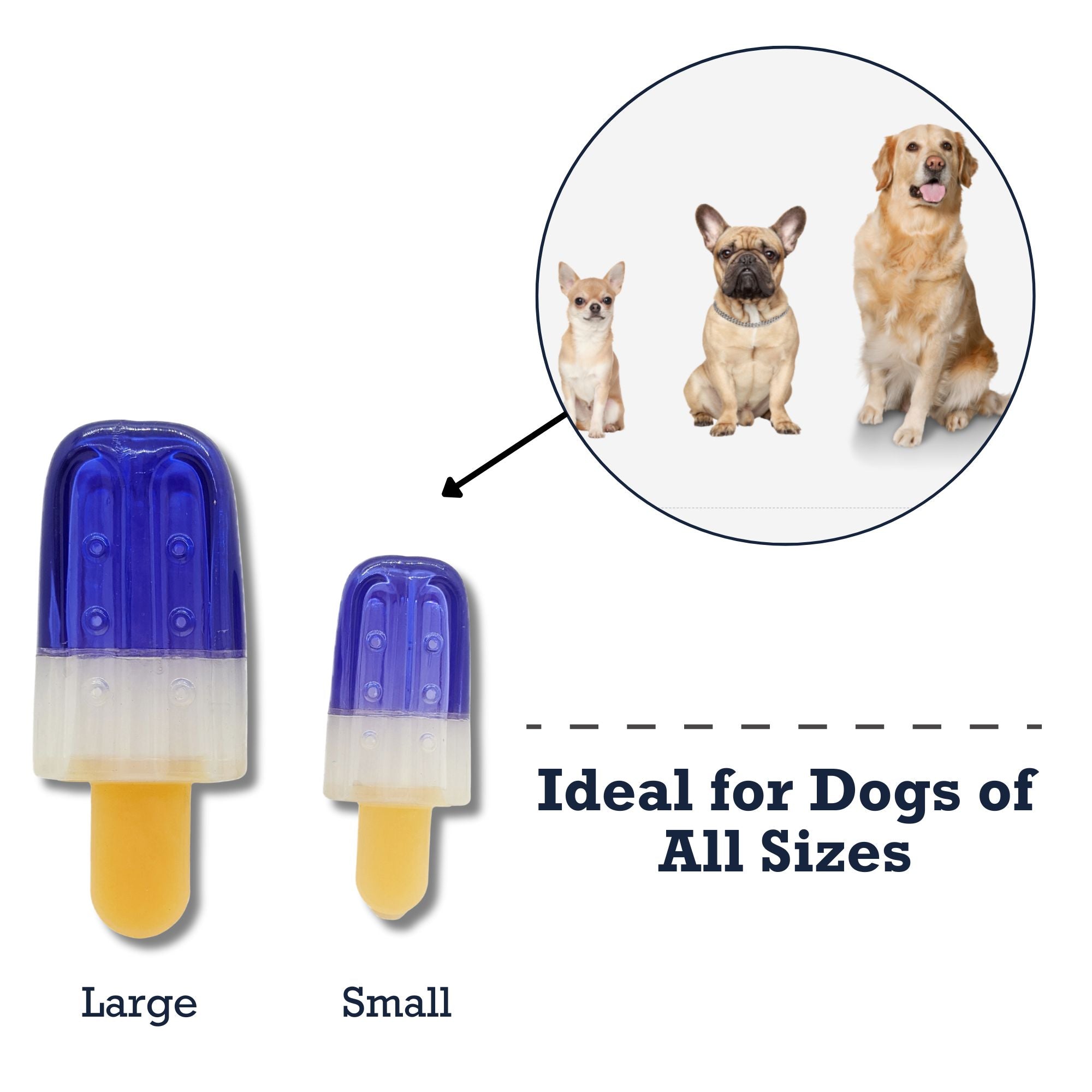 Popsicle-Shaped Freezable Dog Toy, Thermoplastic Rubber