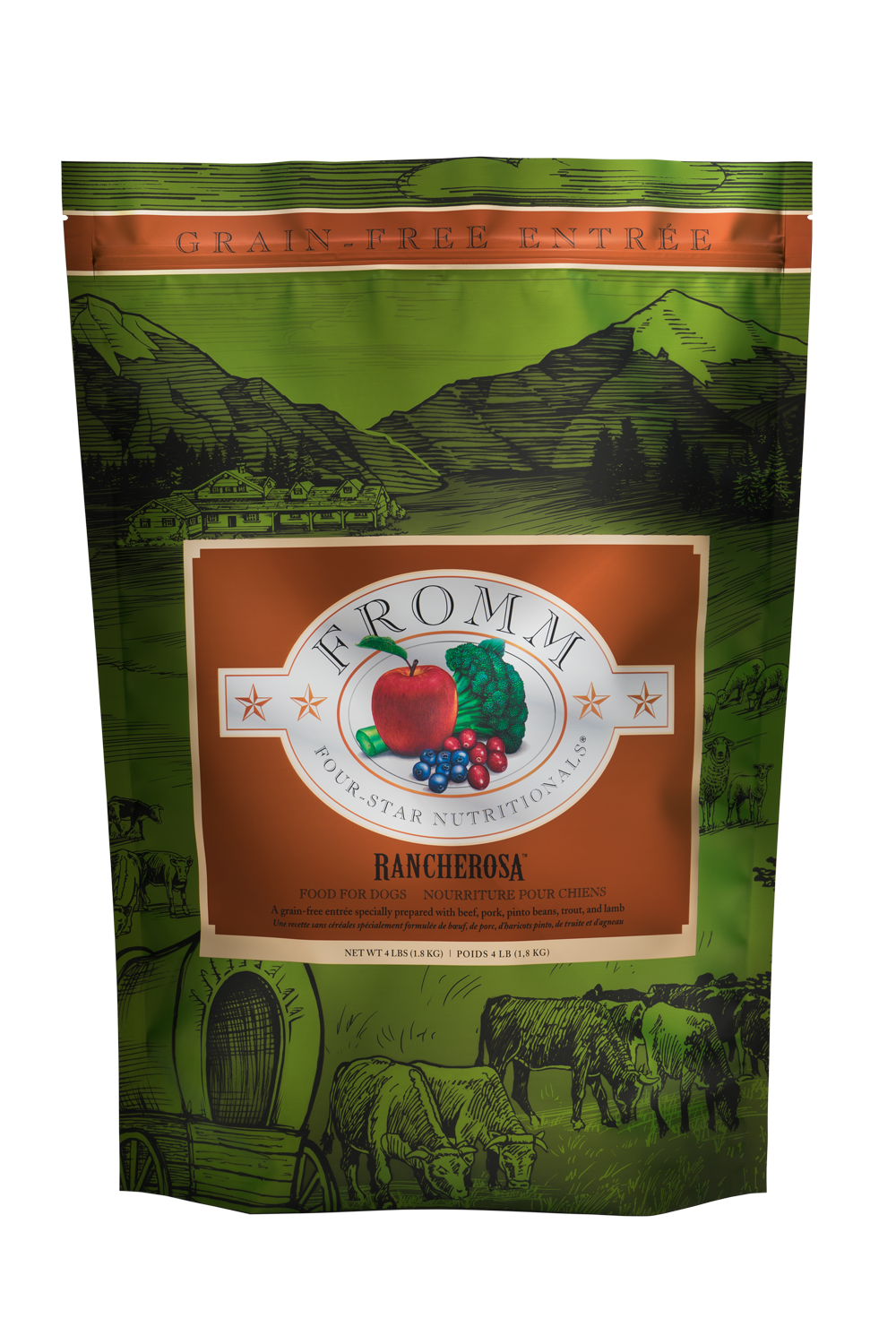 Grain-Free Dog Food with Beef, Pork, Trout & Lamb