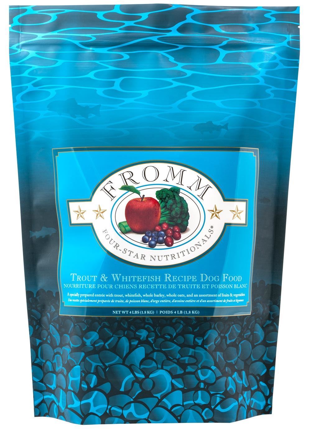Trout & Whitefish Dry Dog Food with Grains, Fruits & Vegetables