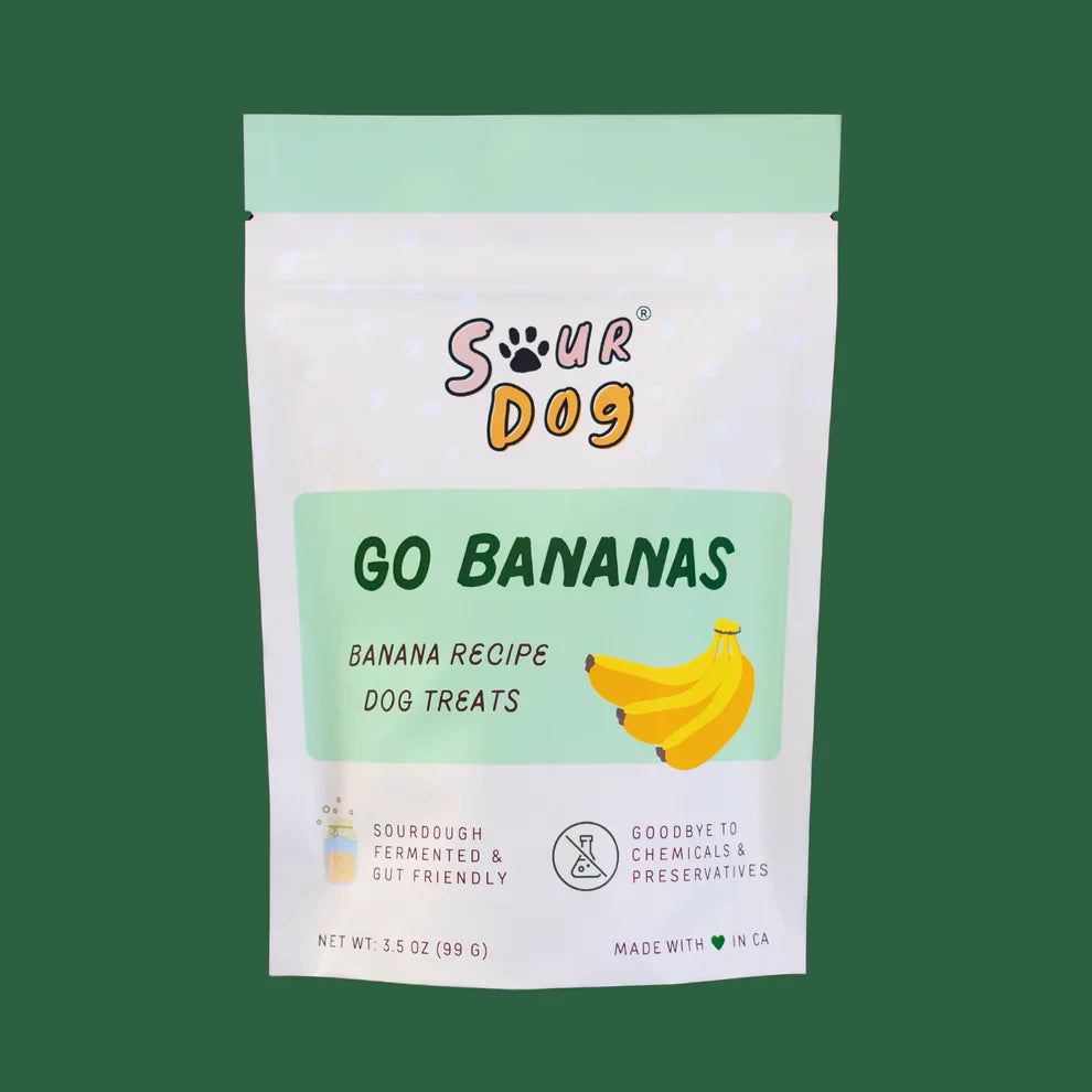 Banana Crunch Dog Treats with Peanut Butter, 3.5 oz Bag