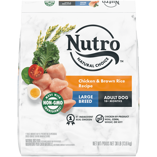 Large Breed Adult Dry Dog Food with Chicken and Brown Rice
