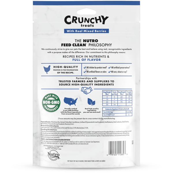 Crunchy Dog Treats with Mixed Berries
