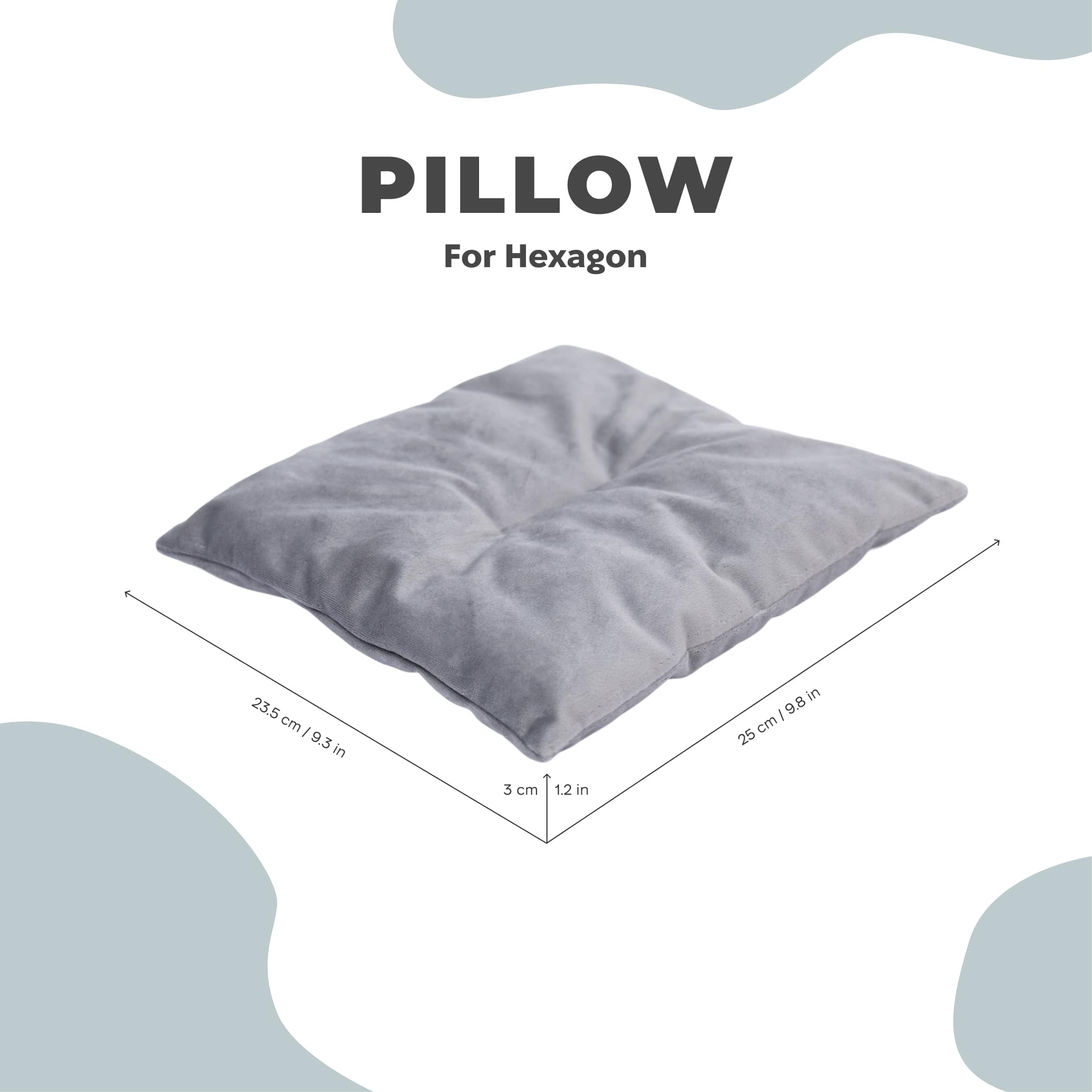 Cat Cushion Pillow – Gray, Fits Hexagon Cat Shelves