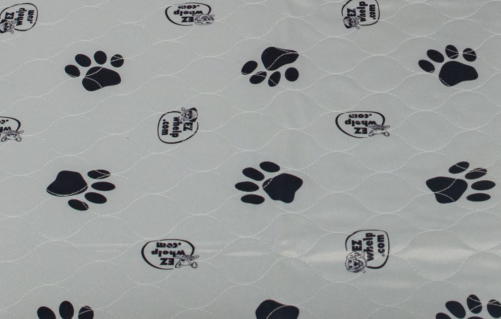 Waterproof Washable Whelping Box Pad – Gray Paw Print, Custom Fit