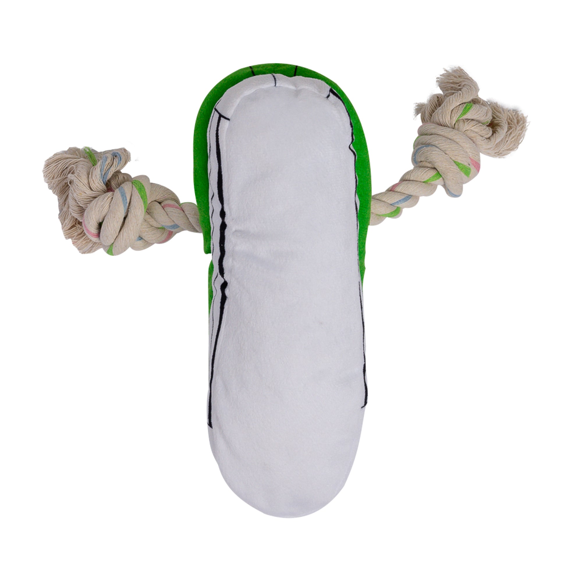 Squeaky Comfort Plush Sneaker Dog Toy – Green