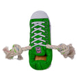 Squeaky Comfort Plush Sneaker Dog Toy – Green