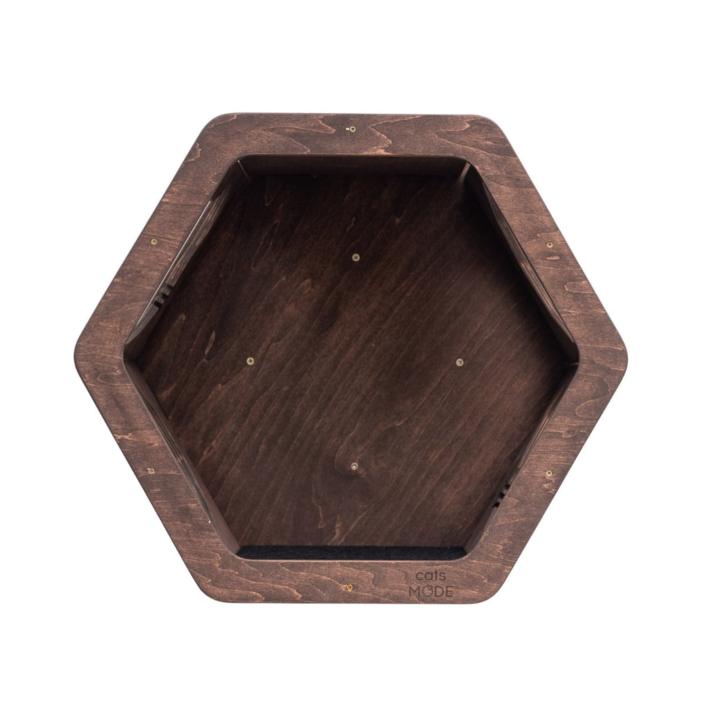 Hexagonal Cat Wall Shelves with Felt Pad – Modular, Customizable