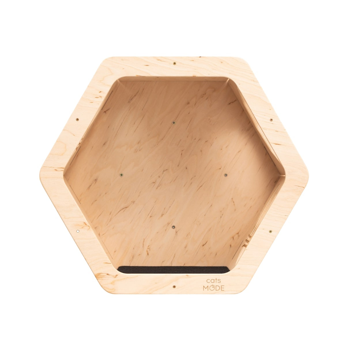 Hexagon Cat Shelves with Felt Lining – Modular Wall-Mounted Set