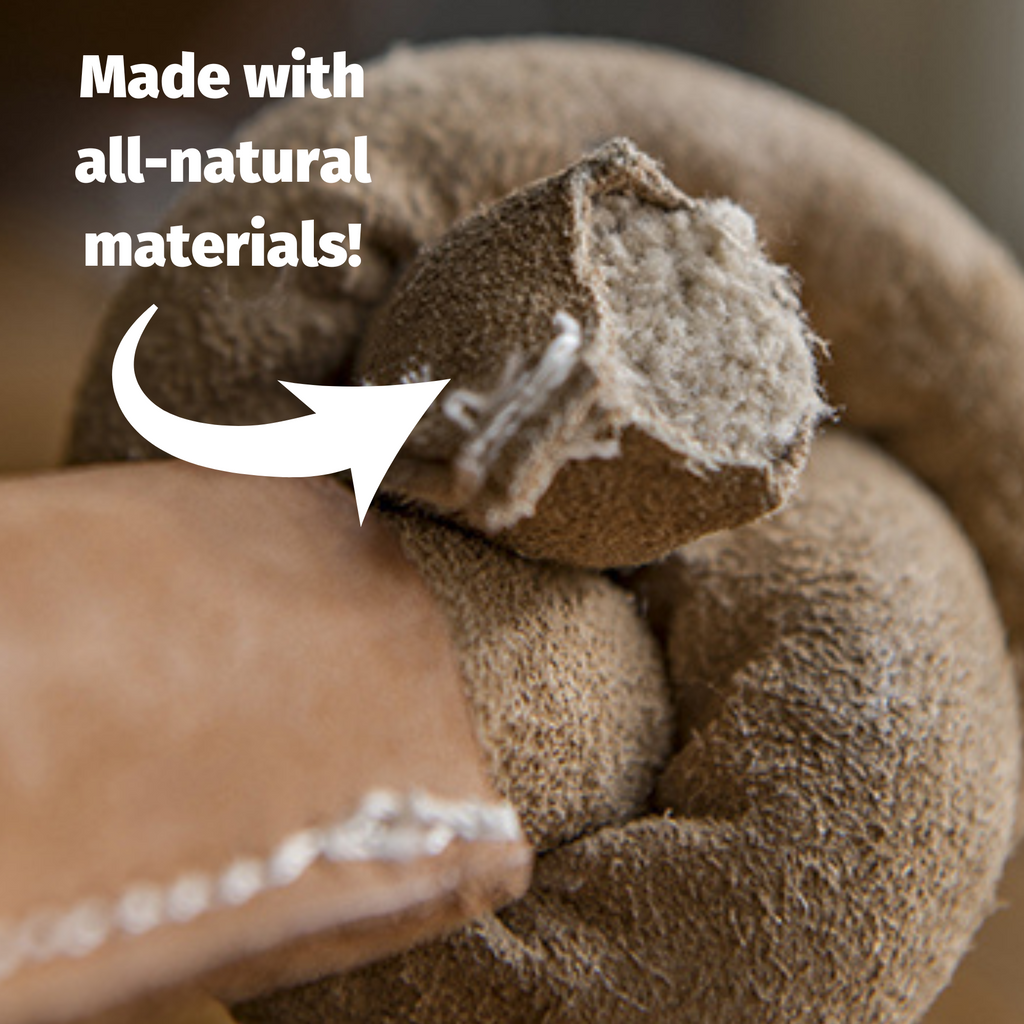 Huggle-Hide Natural Rawhide-Free Dog Bone with Cotton Rope Core