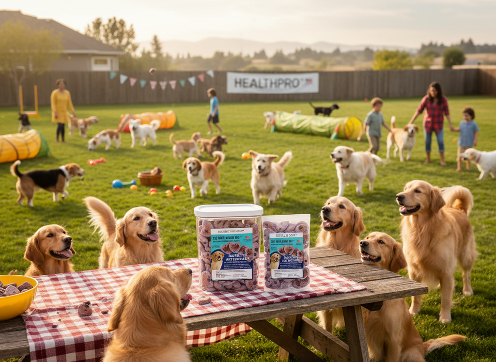 Blueberry Burst Dog Treats with Oat & Garbanzo Bean Flour