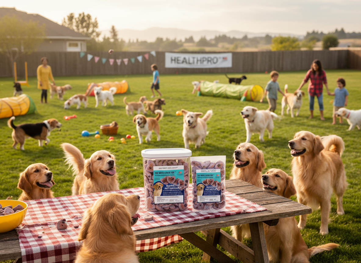 Blueberry Burst Dog Treats with Oat & Garbanzo Bean Flour