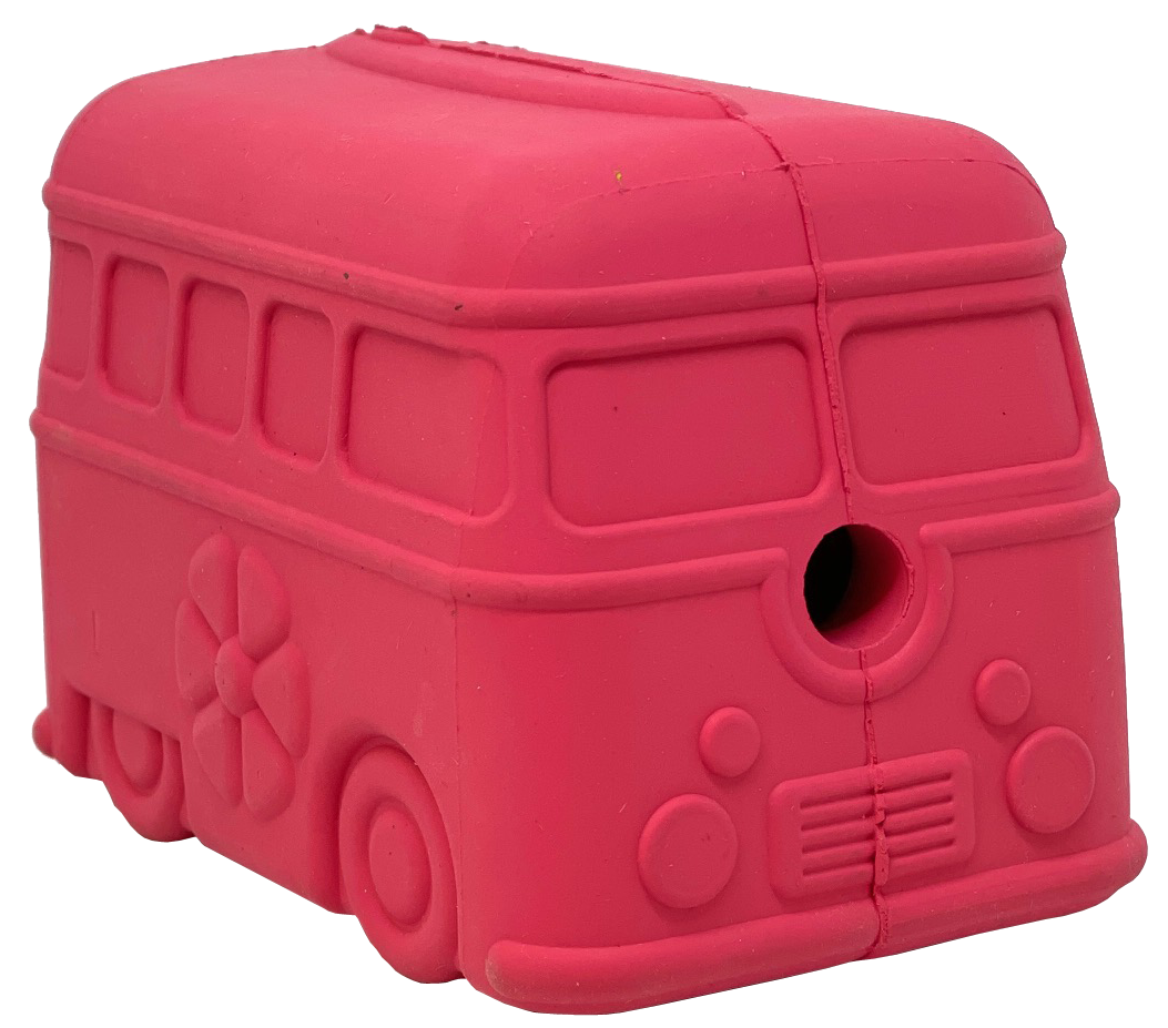 Retro Van Durable Rubber Chew Toy & Treat Dispenser for Large Dogs