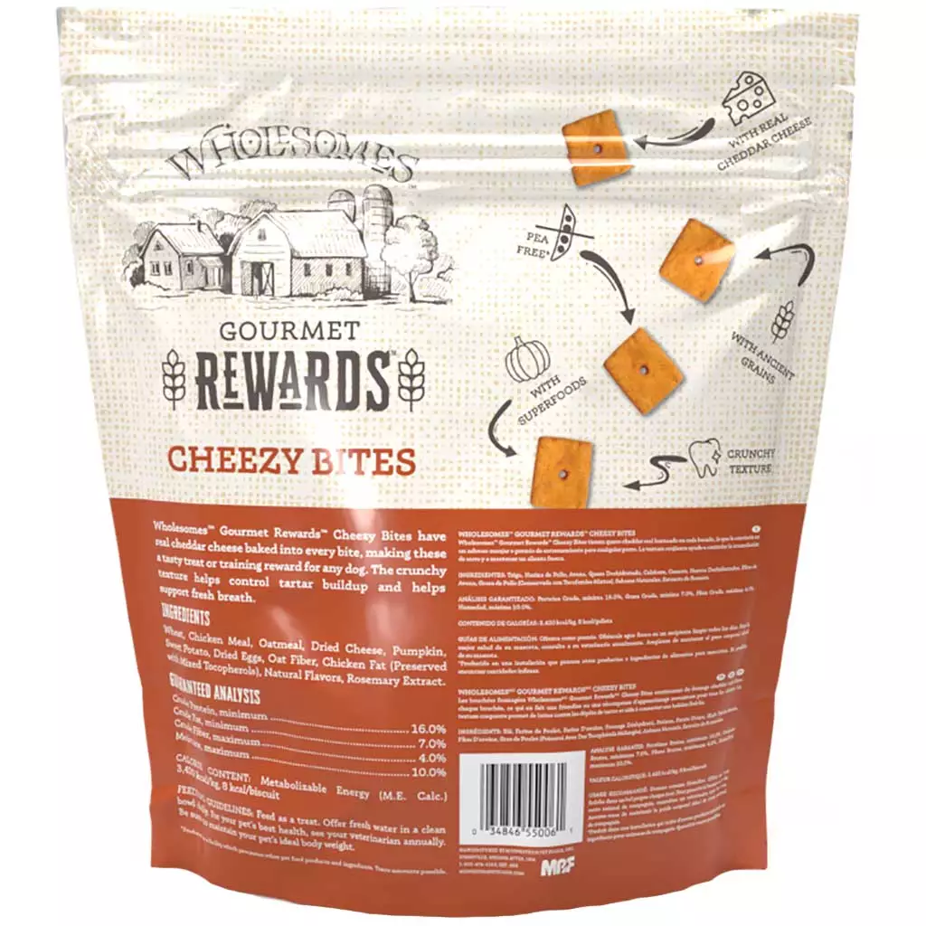 Gourmet Rewards Cheezy Bites Dog Treats with Cheddar Cheese