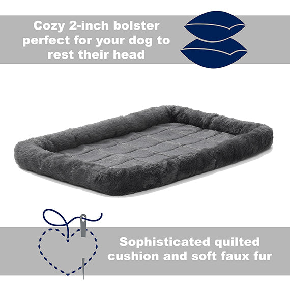 QuietTime Bolstered Pet Bed with Poly/Cotton Base