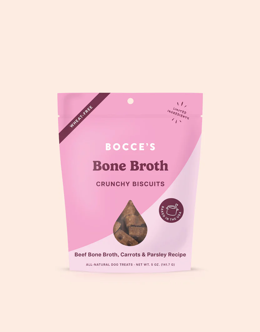 Wheat-Free Oven-Baked Dog Treats with Beef Bone Broth, 5 oz